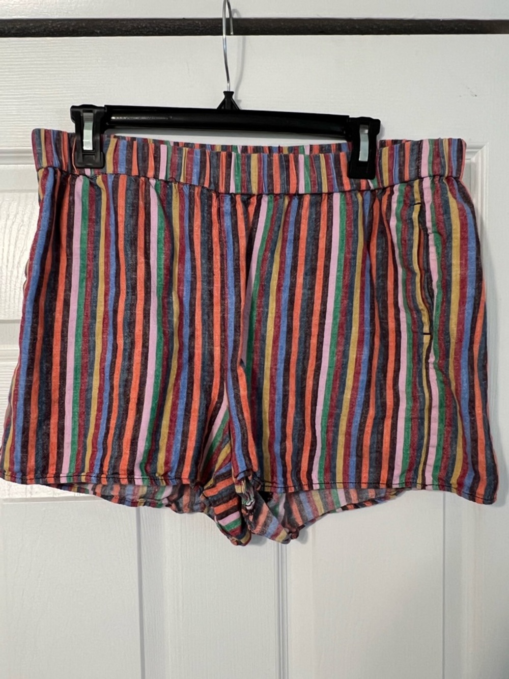Madewell Multicolor Vertical Stripe High-Waist Shorts